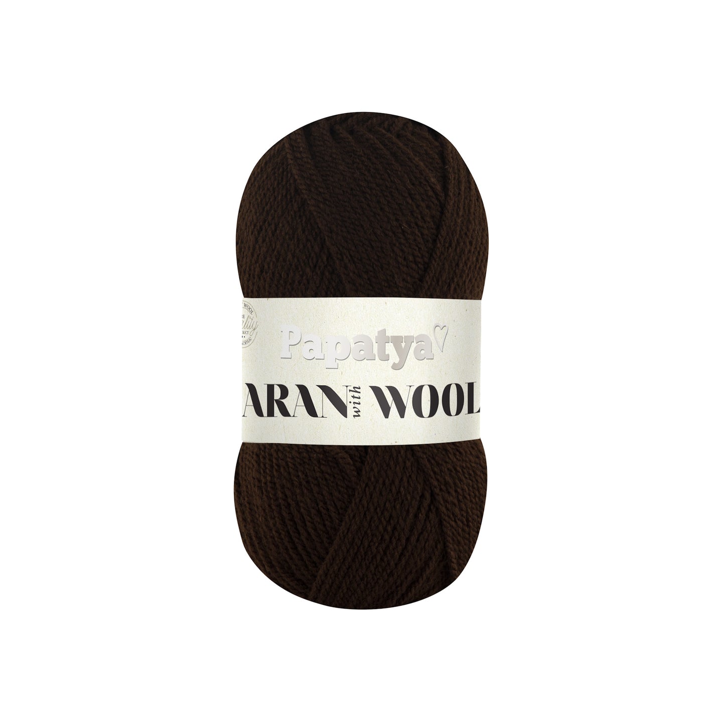 Papatya Aran with Wool Brown (9080)