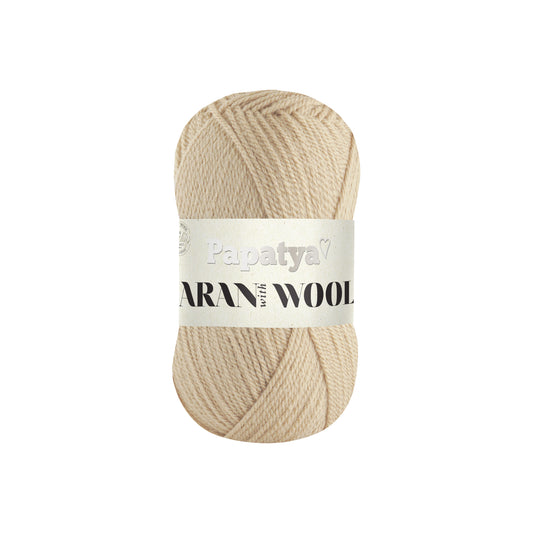 Papatya Aran with Wool Beige (9140)
