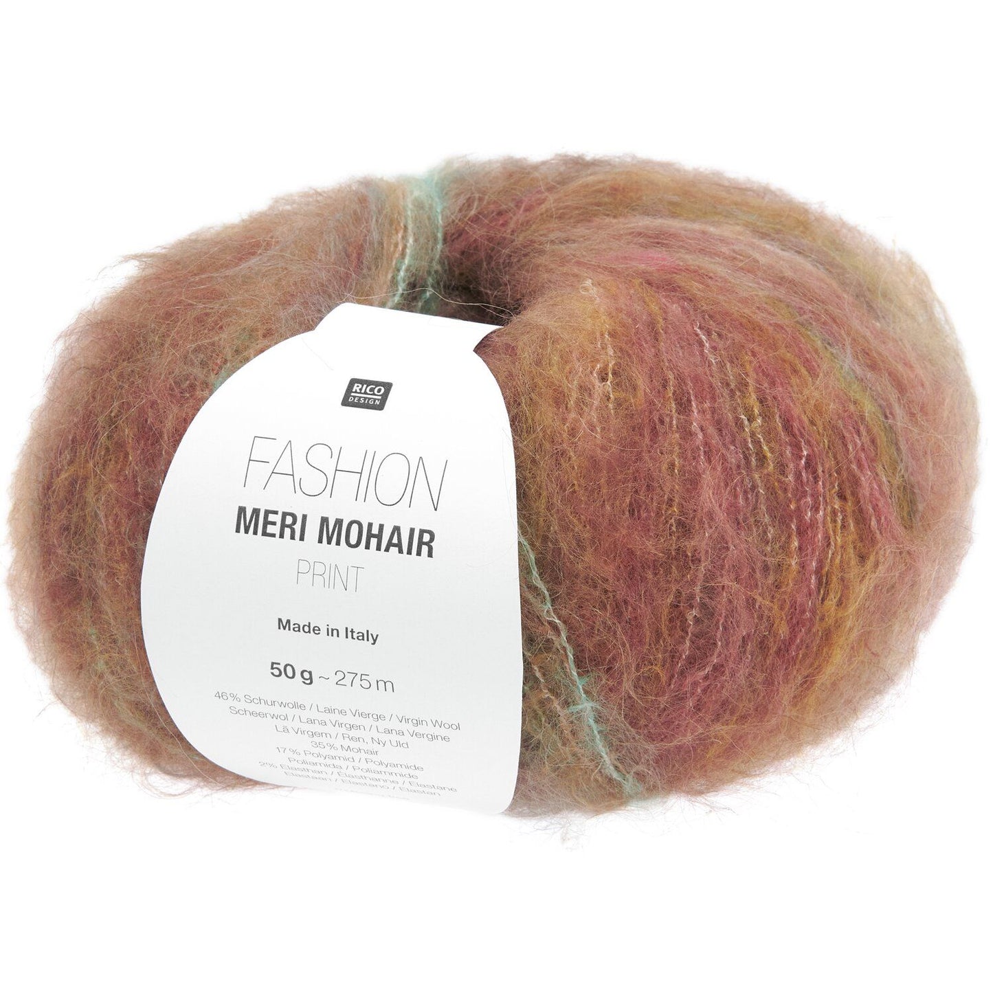 Rico Design Fashion Meri Mohair Print Dark Peach (002)