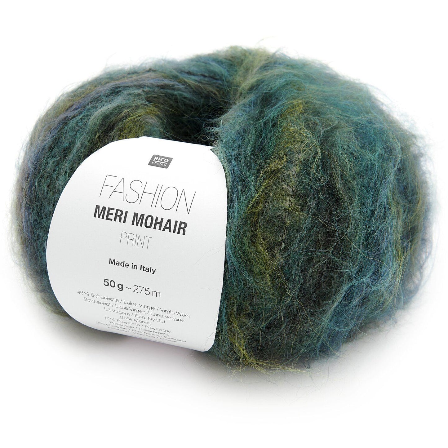 Rico Design Fashion Meri Mohair Print Deep Sea (004)