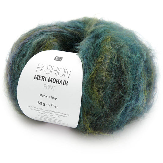 Rico Design Fashion Meri Mohair Print Deep Sea (004)