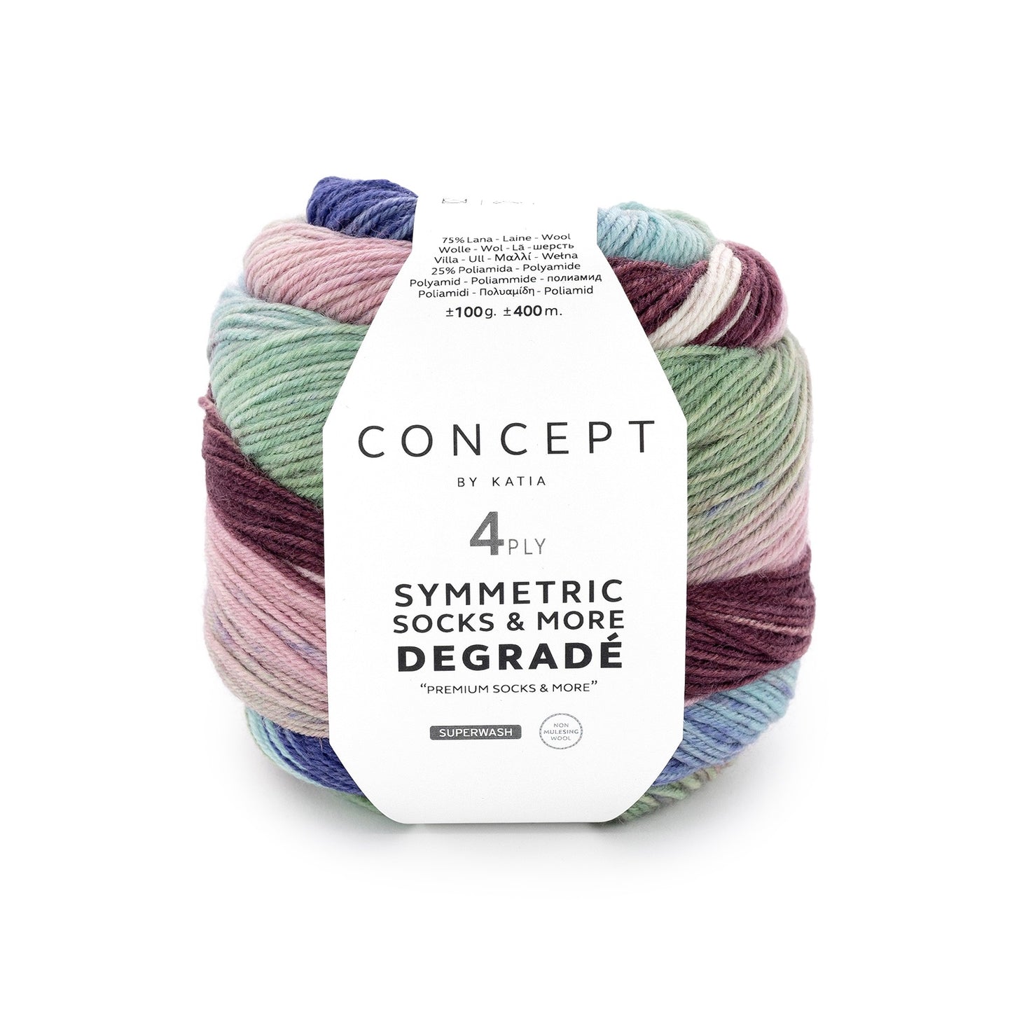 Katia Concept 4 Ply Symmetric Socks and More Degrade Pastel (82)