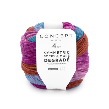 Katia Concept 4 Ply Symmetric Socks and More Degrade Purple (83)