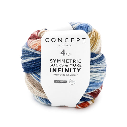 Katia Concept 4 Ply Symmetric Socks and More Infinity Fire and Water (92)