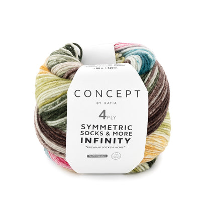 Katia Concept 4 Ply Symmetric Socks and More Infinity Earthy (94)