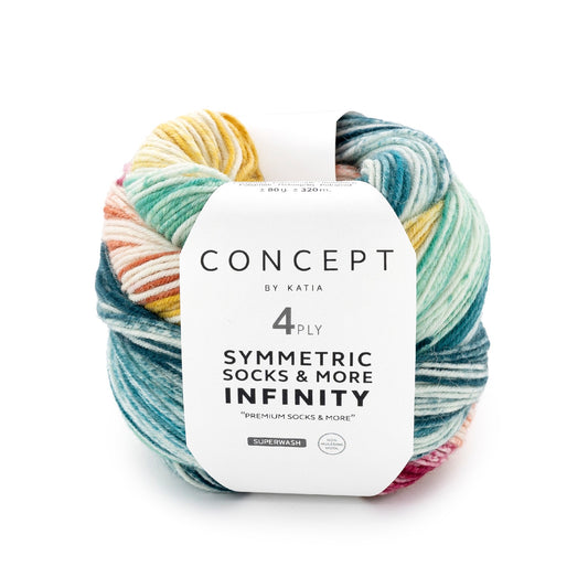 Katia Concept 4 Ply Symmetric Socks and More Infinity Atlantis (95)