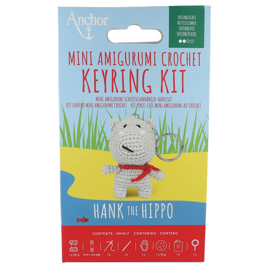 Anchor Mini amigurumi haak kit - sleutelhanger nijlpaard
