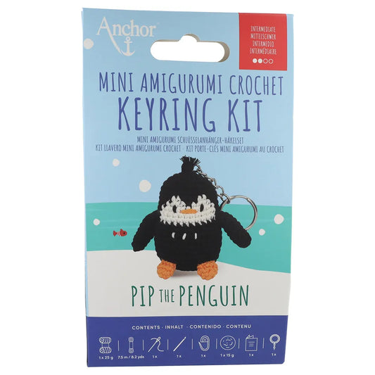 Anchor Mini amigurumi haak kit - sleutelhanger pinguin