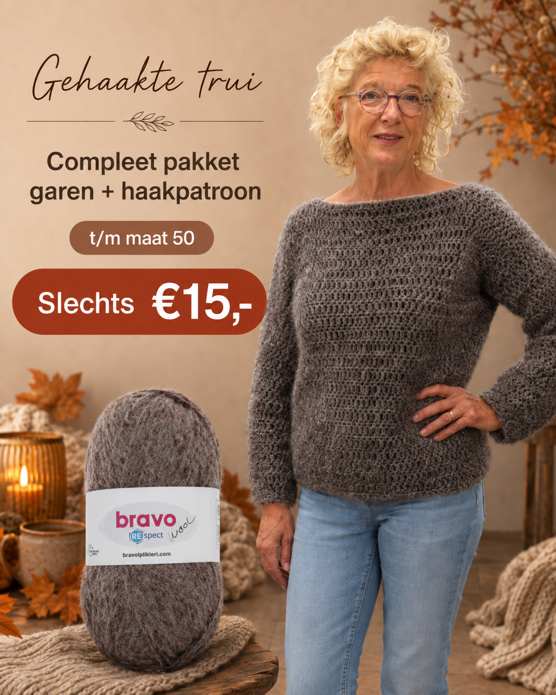 Bravo Respect Trui Marja (BRUIN 080)