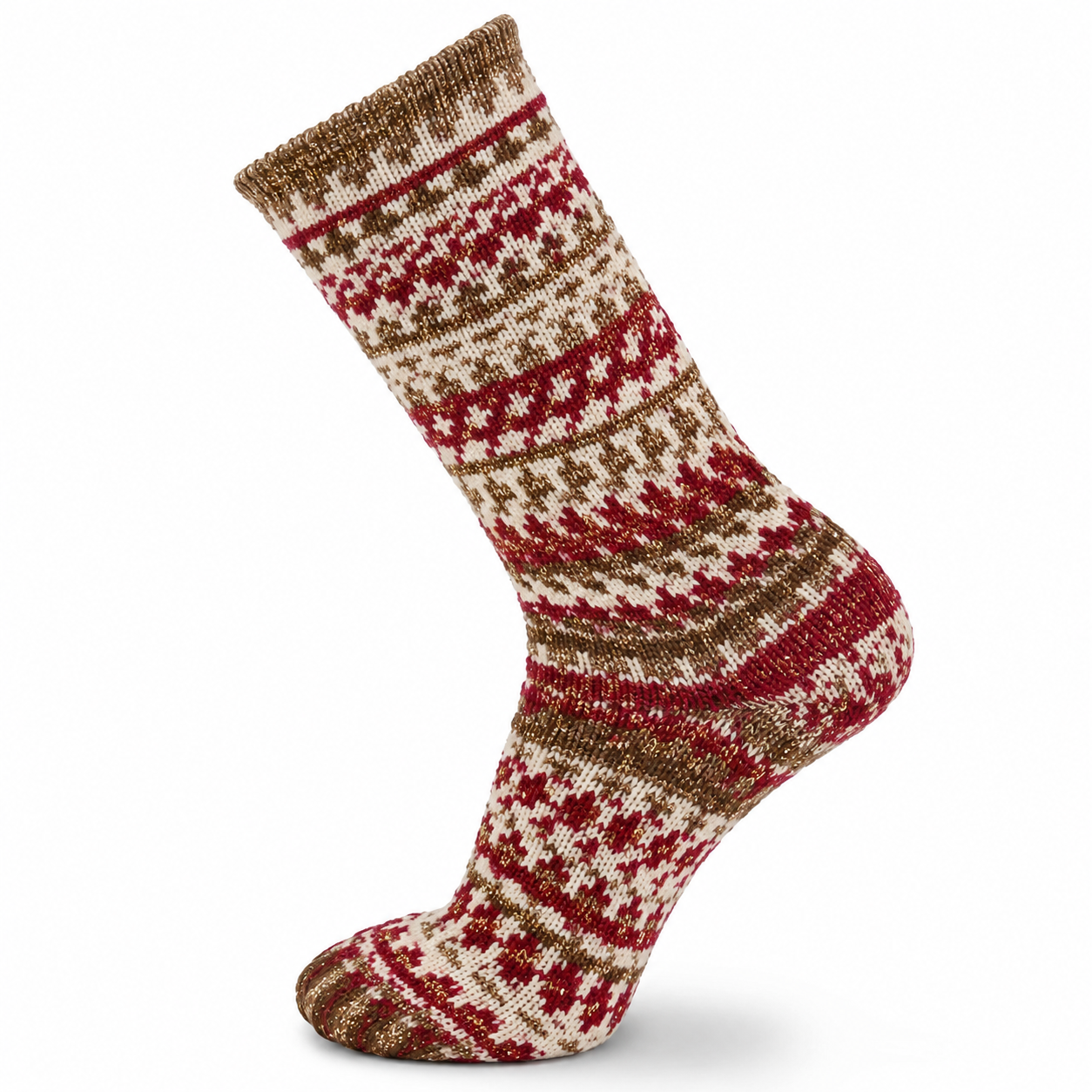 Katia Concept 4 Ply Symmetric Socks and More Christmas Gingerbread Jacquard (202)