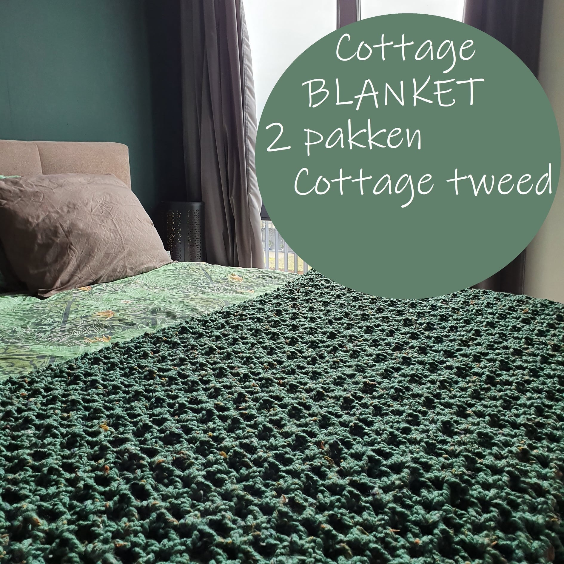 Cottage Tweed Deken (Haakpatroon)